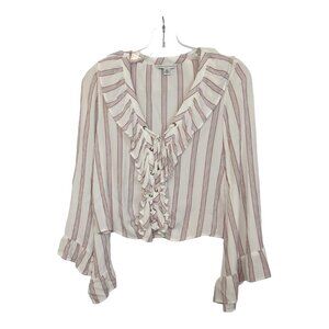 American Eagle Outfitters Lace Up Ruffle‎ Crop Top Size XS